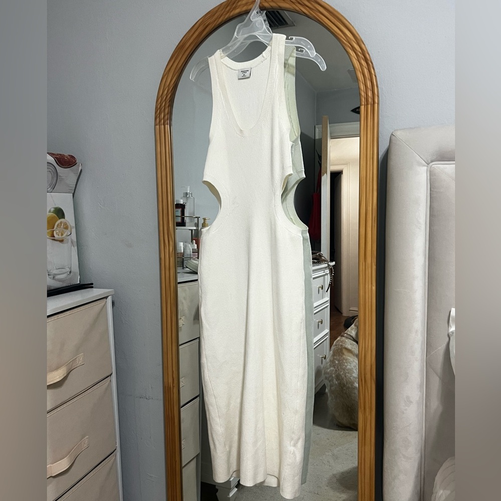 Abercrombie and fitch white cut out dress